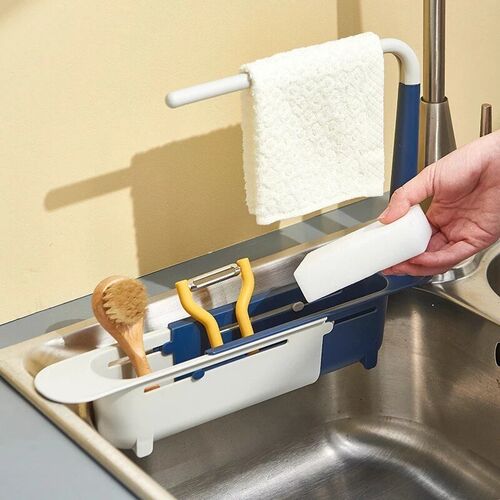 Kitchen Sink Organizer Telescopic Sink Shelf Drainer Rack St