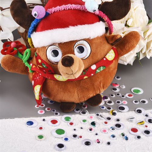 DIY Movable Eyes Simulation Animal Eyeball Black White Color