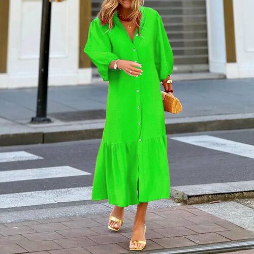 BAMBOOBOY Fashion Holiday Beach A-line Dress Summer Puff