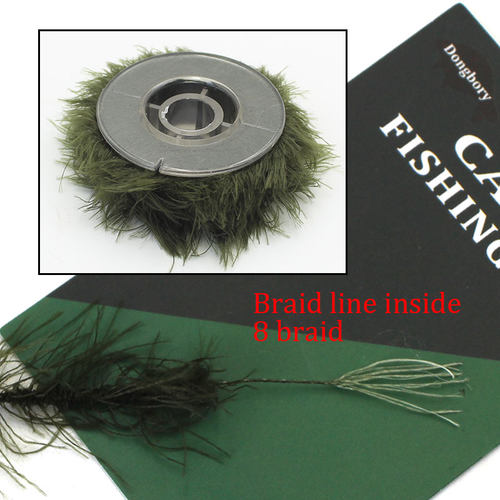 5m Realistic Weed Carp Fishing Line Method Feeder Hair Rigs