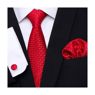 Jacquard Newest design Festive Present Tie Handkerchief Cuff