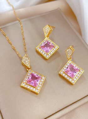 316L Stainless Steel Chain Micro Inlaid With Zircon Flower L