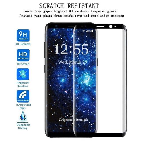 3D Curved Full ver Tempered Glass for  Galaxy S9 S8 Plus Pro