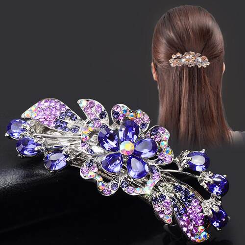 New Korean version of the crystal flower spring hairpin shin