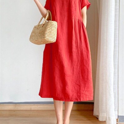 New Summer Oversized Jumpsuit Loose Long Skirt Dress for Wom