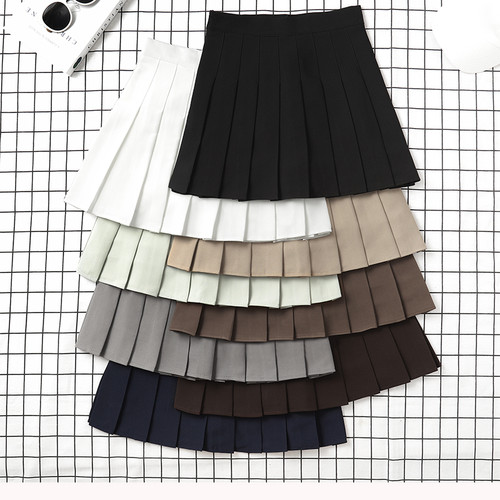 Brown Skirt Ladies  Summer Clothes Womens High Waist