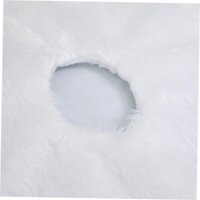 White plush Christmas tree skirt Christmas decorations Chris
