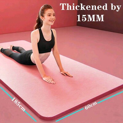 Yoga Mat Pilates Fitness Mat 15mm Thicknes Non Slip Yoga Cus