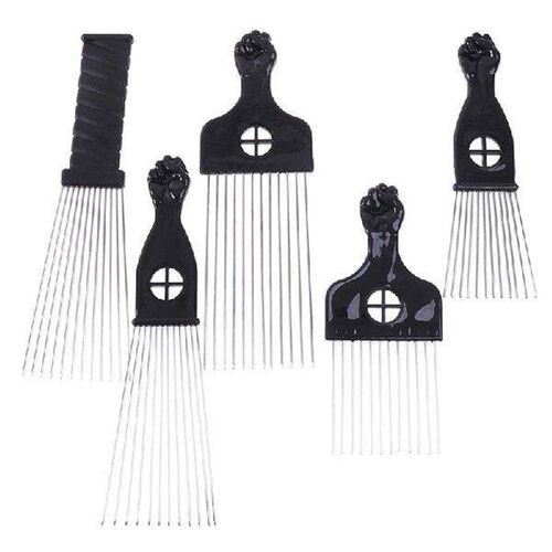 1pc Black Metal African Comb Hair Combs Hair Comb for