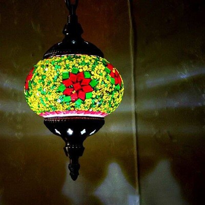 Turkish Retro Lighting Decorative Glass Globe Fixture E27