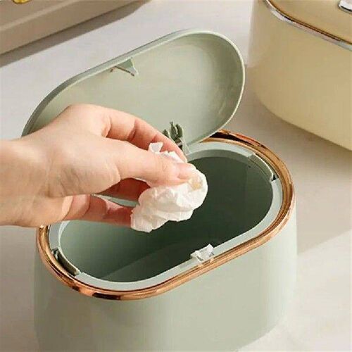 Desktop Garbage Can Paper Waste Press Trash Bin Creative