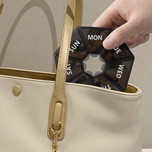 2Pcs 7 Days Pill Storage Box Mini Travel Portable Medicines