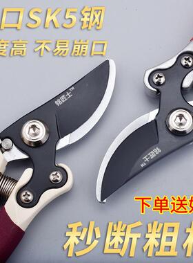 果树剪刀修枝剪刀粗枝树剪子紫色紫剪剪剪枝花卉绿化园刀艺剪枝刀