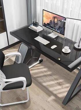 简约现MDR代学书桌简易习桌写字书台化桌玻璃电脑台式家用简易电