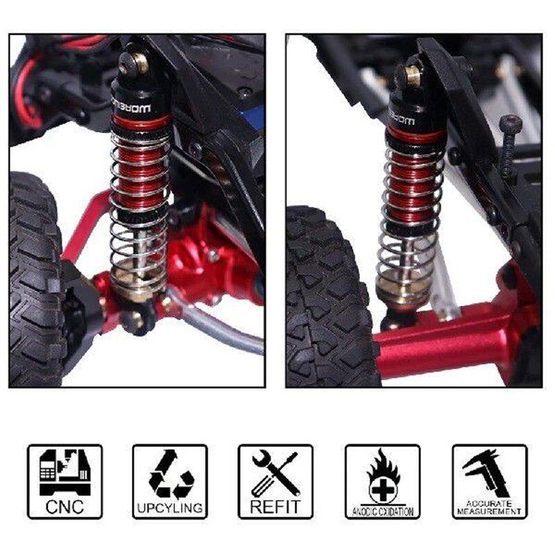 4pcs RC Shock Absorber Aluminum Front & Rear Shocks Alloy - 实物图