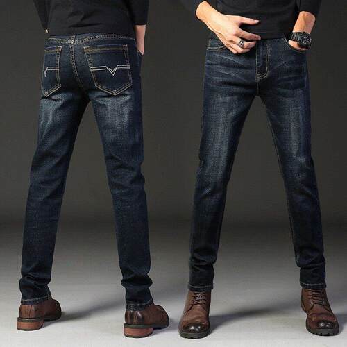 Mens Jeans Korean Style Straight Plus Size Mens Business E