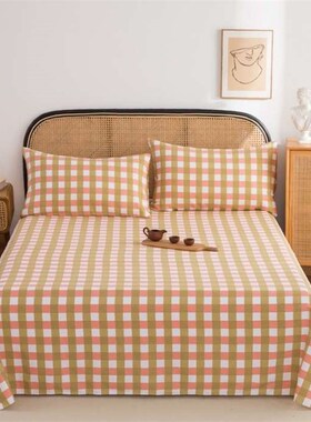 New cotton old coarse cloth bed sheet three-piece soft mat c