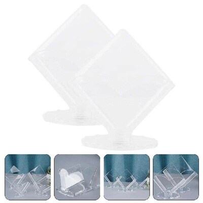 2 Pcs Transparent Napkin Holder Restaurant for Table