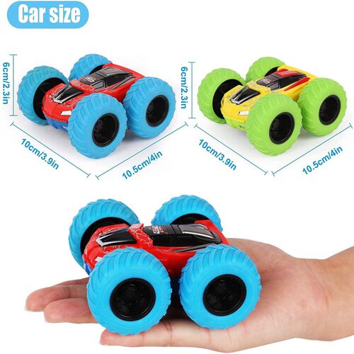 Kids Toy Car Fun Double-Side Vehicle Inertia Safety Crashwor