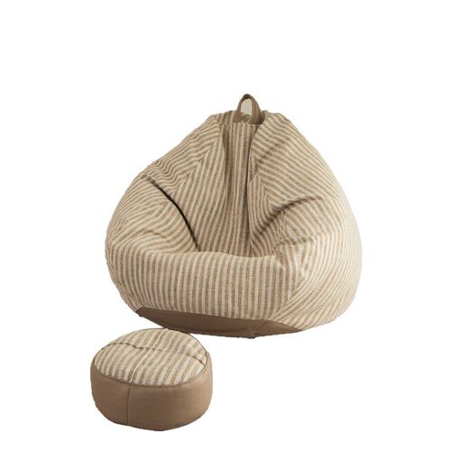 Spot Cotton And Linen Striped Lazy Sofa Bean Bag Bean Bag So