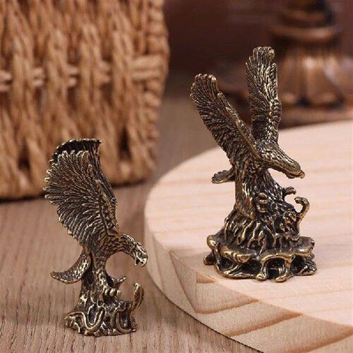 New 1pc Eagle Ornament Pure Brass Tabletop Exhibition Eagle