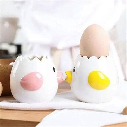 Egg White Separator Cute Chicken Ceramic Egg Yolk Protein