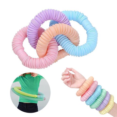 6Pcs Pop Tubes Fidget Sensory Toy Antisress Plastic Bellow S