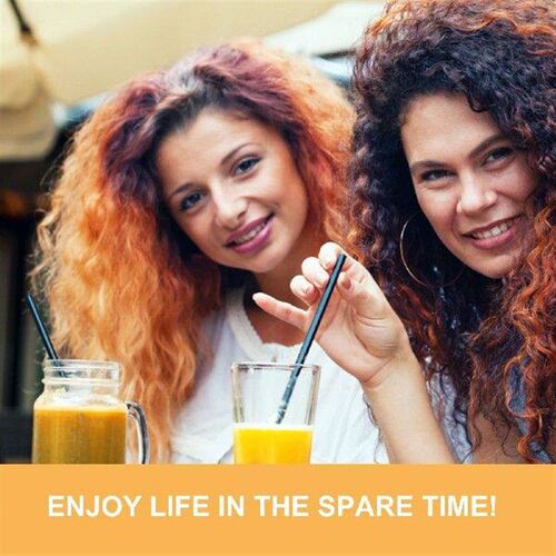 100 Pcs Paper Straws Compostable Biodegradable Straws 7.75