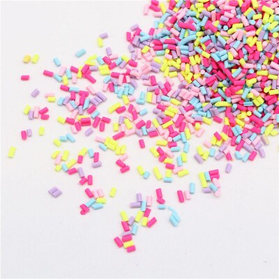 Colourful Mix Cylindrical Polymer Clay Slices Sprinkles for