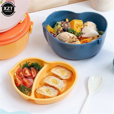 Portable Lunch Box for Kids With Fork Cute Cartoon Chick
