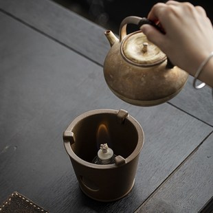 草木祠陶瓷明火烧茶炉油灯酒精炉蜡烛温茶炉小炭炉酥油潮汕煮茶炉