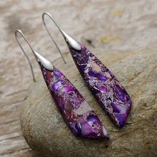 Bohemian Emperor Stone Geometric Pendant Earring Popular Nat