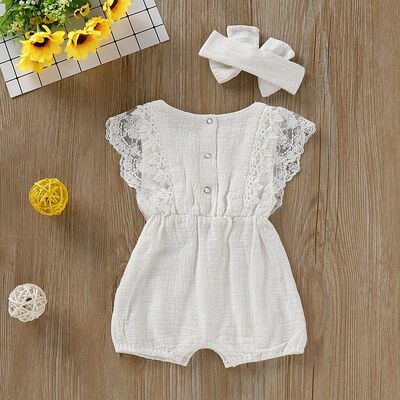 Summer Baby Girl Rompers Newborn Baby Clothes Toddler Flare