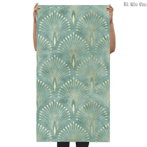 Green Geometric Self Adhesive Wall Stickers Modern Nordic St