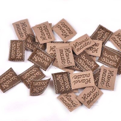 100Pcs/lot Multicolor Clothing Tags Handmade Label Embossed