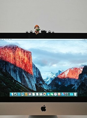 治愈小梅电脑显示器装饰公仔办工桌面屏幕摆件可爱小煤球玩偶饰品