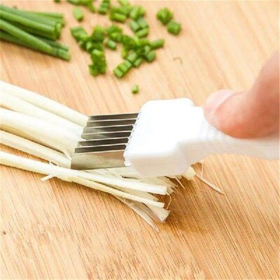 Onion Slicer Scallion Shredder Knife Garlic Crusher Cutter