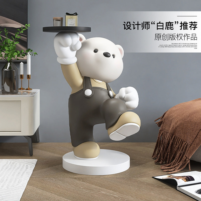 熊客厅落地大摆件托盘家居饰品沙发边几电视柜旁乔迁新居礼品,家居饰品,落地摆件,淘宝优惠券,粉丝福利购,淘宝优惠卷