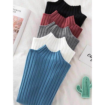 Croysier Pullover Ribbed Knitted Sweater Autumn Winter Cloth