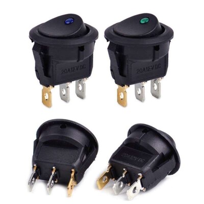 5pcs/set ON/OFF 12V Round Rocker Dot Boat Switch Waterproof