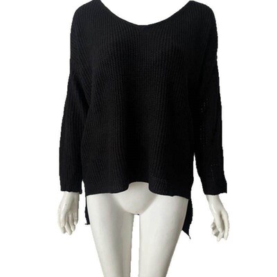 White top sweater womens knitted long sleeved sweater