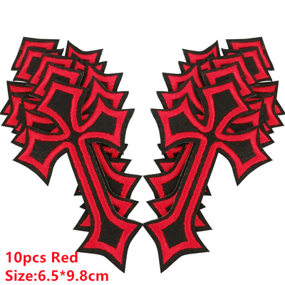 10PCS LOT Cross Embroidered Patches For Clothing Sewing Supp