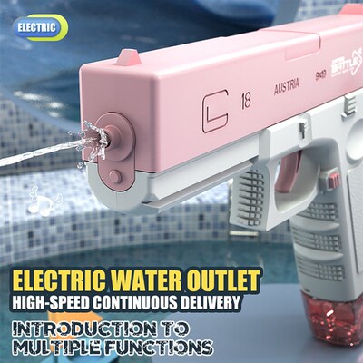 Summer Water Gun Electric Glock Pistol High-pressure Full Au