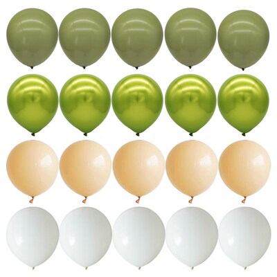 40pcs 10inch Avocado Green Skin Color Latex Balloons Baby Sh