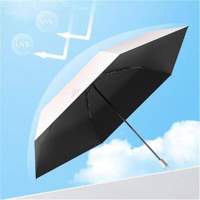 Folding Travel Umbrella 6 Ribs Lightweight Compact Pocket