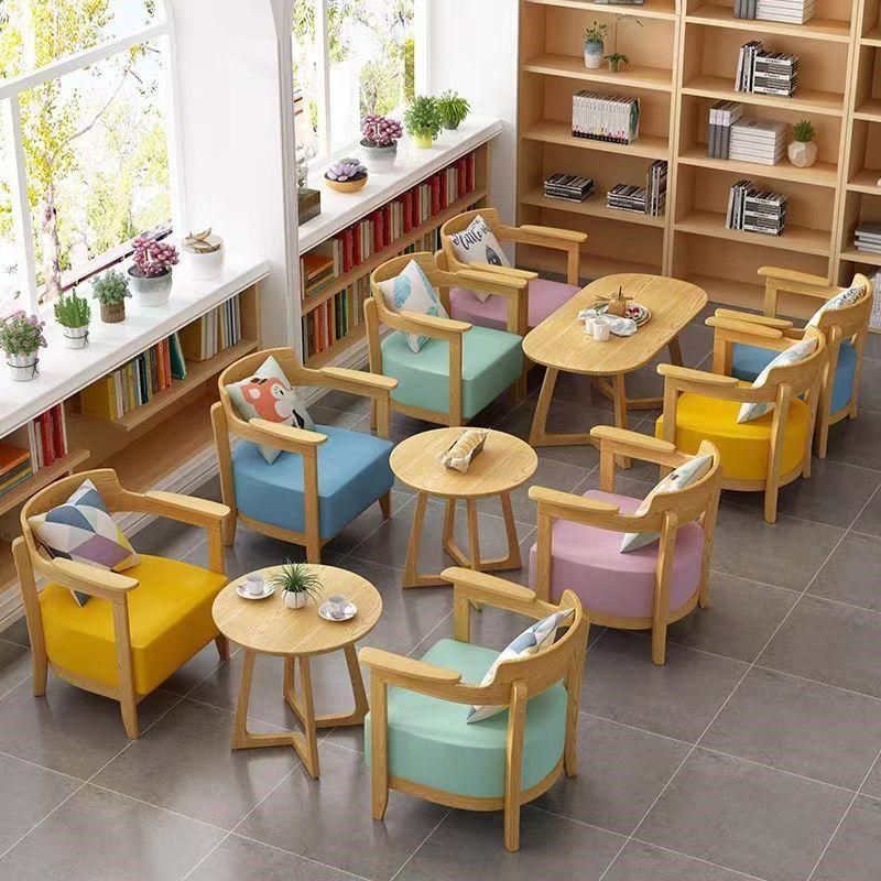 咖啡厅桌椅奶茶店实木沙发洽谈休闲书屋办公休息区人沙发,住宅家具,岩板餐桌,淘宝优惠券,粉丝福利购,淘宝优惠卷