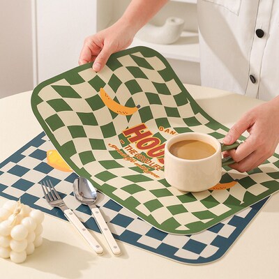 Leather placemat scald proof insulated placemat household
