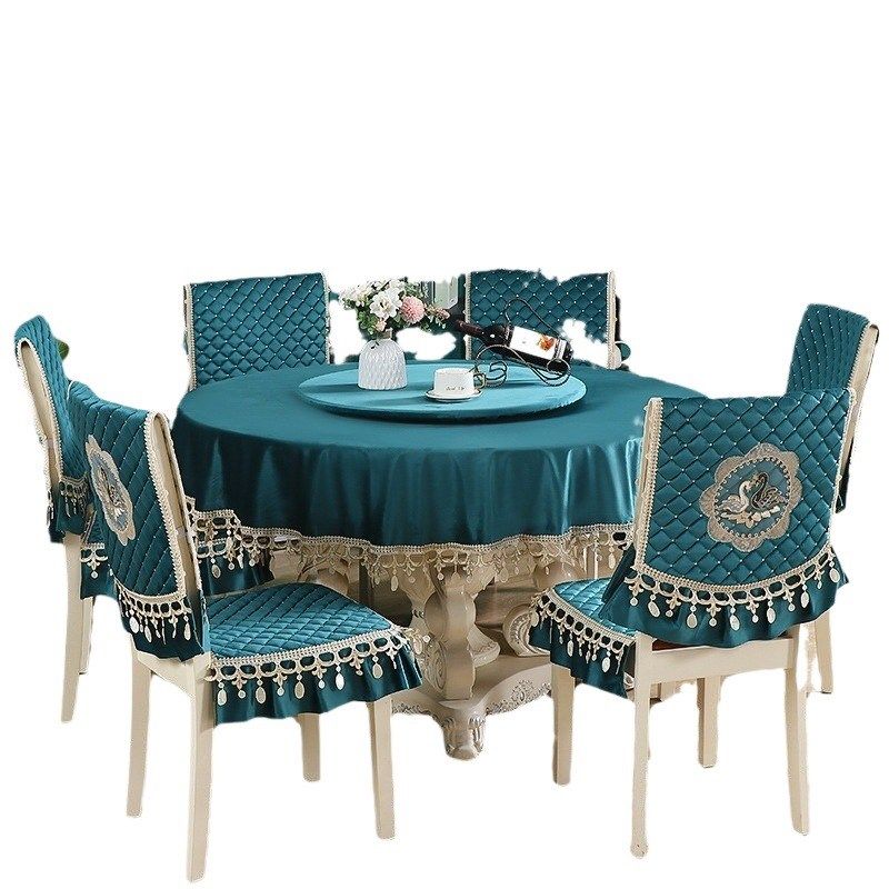 新款  圆桌不转盘椅子罩饭桌圆形桌布中式餐椅垫靠背台布欧式,居家布艺,椅套/椅垫,淘宝优惠券,粉丝福利购,淘宝优惠卷