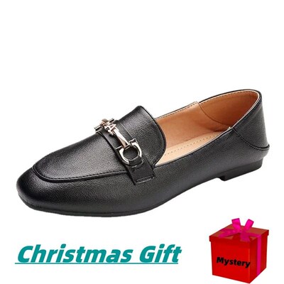 Fashion Shoes for Women Loafers Ladies Slip-on Soft Leather