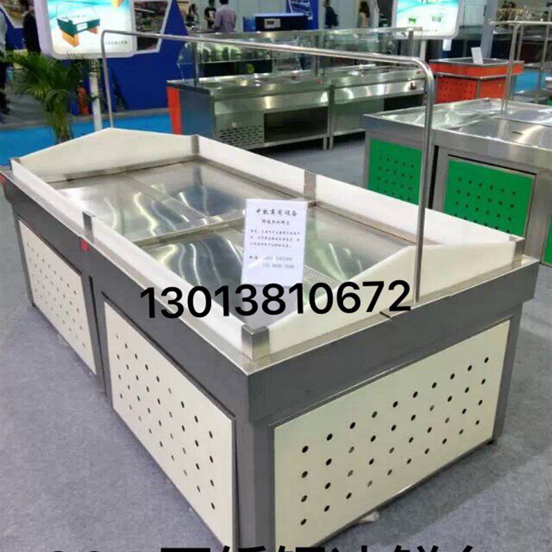 冰鲜台超市果蔬货架水果蔬菜全钢钢木生鲜店水果店蔬菜展示货架